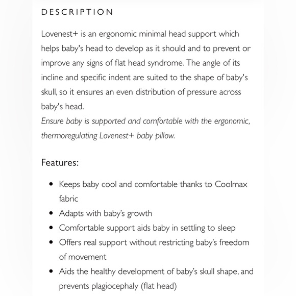 BabyMoov Lovenest Flat Head Pillow - Picture 2 of 2